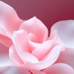 An abstract artistic representation focusing on the beauty of natural forms, featuring soft, delicate shades of pink resembling petals and organic shapes