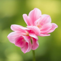 A soft and artistic representation of a pair of exquisite pink flowers, with petals gently curling outward