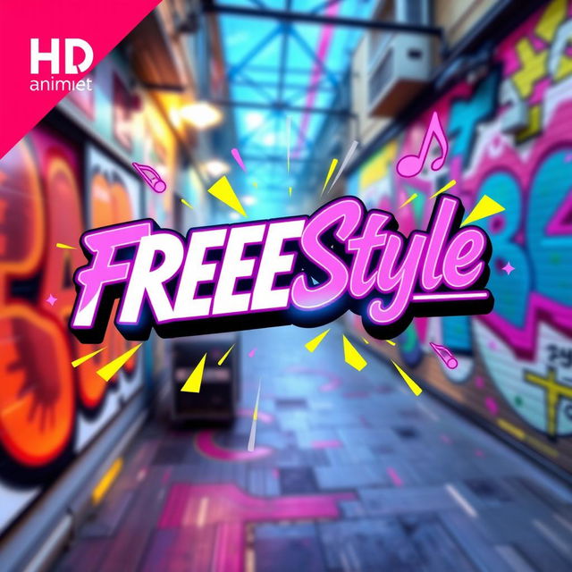 A vibrant and dynamic HD animated thumbnail for a FREEStyle event, showcasing a colorful and energetic design