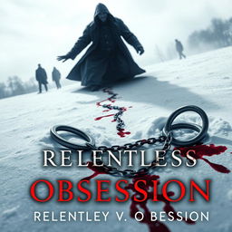 A compelling book cover for the dark romance titled 'Relentless Obsession'