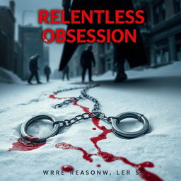 A captivating book cover for the dark romance titled 'Relentless Obsession'