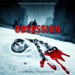 A captivating book cover for the dark romance titled 'Relentless Obsession'