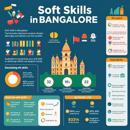 An eye-catching infographic titled 'Soft Skills in Bangalore', showcasing the importance and aspects of soft skills development in the city