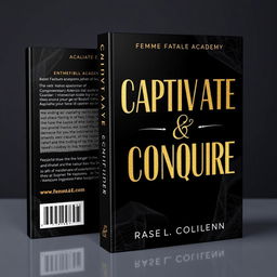 An eye-catching book cover design for 'Captivate & Conquer' by Femme Fatale Academy