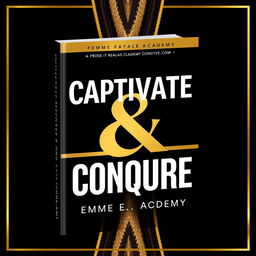 An eye-catching book cover design for 'Captivate & Conquer' by Femme Fatale Academy