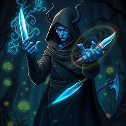 Create a RPG character inspired by Nightcrawler from X-Men, featuring a swift and agile figure with a demonic appearance