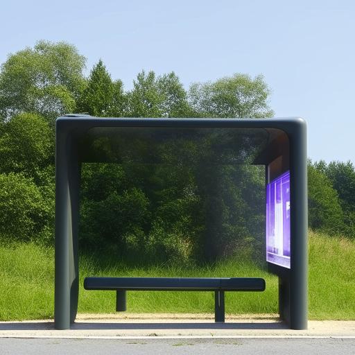 A bus stop that defies nature and traditional ideas, futuristic in design