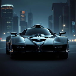 A sleek and stylish vehicle that combines the elegance of James Bond with the iconic design of the 1989 Batmobile