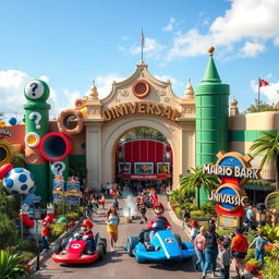 An imaginative theme park that beautifully blends the worlds of Mario Bros and Universal Studios