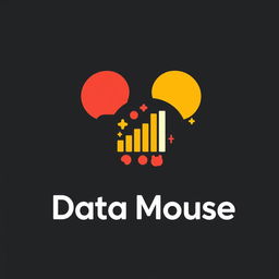 A modern and sleek logo for "Data Mouse", an Instagram account dedicated to metrics and statistics for Disney Parks around the world