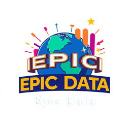 A striking and memorable logo for "Epic Data", an Instagram account focusing on metrics, statistics, and anniversaries for Universal Studio Parks worldwide