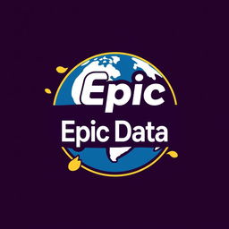 Design a dynamic logo for 'Epic Data', an Instagram account focused on metrics, statistics, and anniversaries related to Universal Studio Parks worldwide