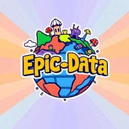 A vibrant and playful logo for "Epic_Data", an Instagram account dedicated to metrics, anniversaries, and statistics for all Universal Parks around the world