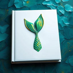 A stunning white book cover featuring a mermaid's tail artistically placed in the center