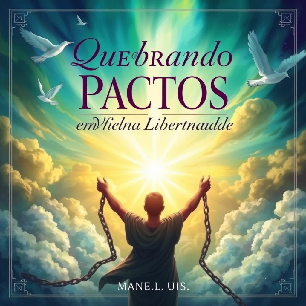 A captivating and mystical ebook cover illustration for the title 'Quebrando Pactos e Vivendo em Plena Liberdade'