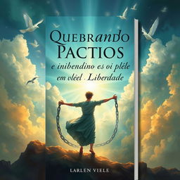 A captivating and mystical ebook cover illustration for the title 'Quebrando Pactos e Vivendo em Plena Liberdade'