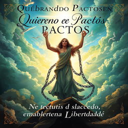 A captivating and mystical ebook cover illustration for the title 'Quebrando Pactos e Vivendo em Plena Liberdade'