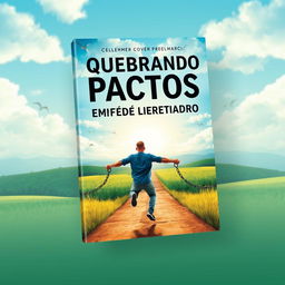 An artistic and vibrant ebook cover design for the title 'Quebrando Pactos e Vivendo em Plena Liberdade'