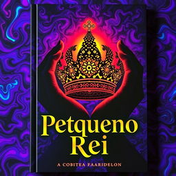 A dark psychedelic book cover featuring two shadowy hands holding an intricate crown