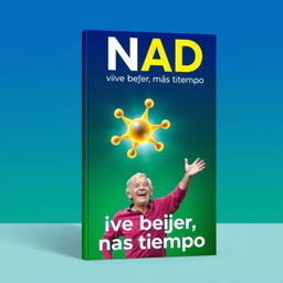A captivating book cover featuring a gradient background transitioning from deep blue at the top to vibrant green at the bottom