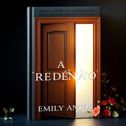 A beautiful book cover design featuring a partially open door with bright light shining through, symbolizing the transition from darkness to light