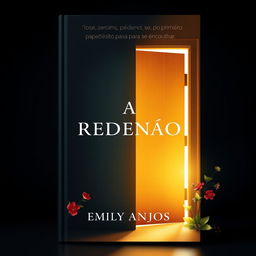 A beautiful book cover design featuring a partially open door with bright light shining through, symbolizing the transition from darkness to light