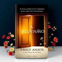 A beautiful book cover design featuring a partially open door with bright light shining through, symbolizing the transition from darkness to light