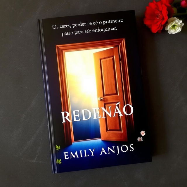 A book cover featuring an open door, slightly ajar, with vibrant light shining through it, suggesting the passage from darkness to light