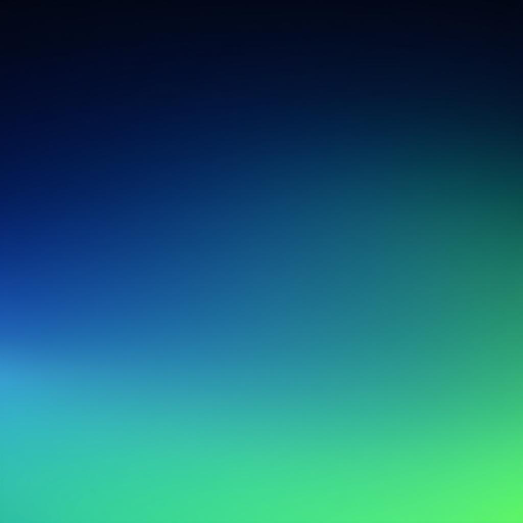 A smooth gradient transitioning from deep dark blue at the top to a vibrant green at the bottom, creating a soothing and visually appealing background