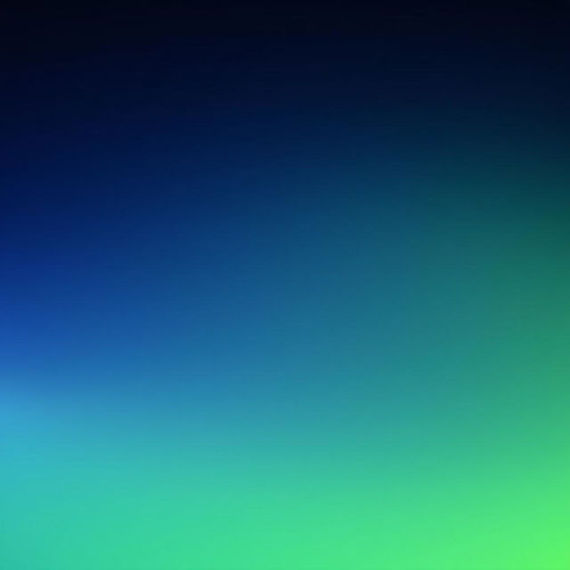 A smooth gradient transitioning from deep dark blue at the top to a vibrant green at the bottom, creating a soothing and visually appealing background