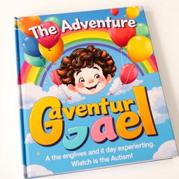 The cover of the book "The Adventures of Gael" is a vibrant explosion of colors reflecting the unique essence of his personality and the universe of autism