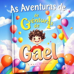 A vibrant and colorful book cover titled 'As Aventuras de Gael'