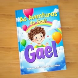 A vibrant and colorful book cover titled 'As Aventuras de Gael'