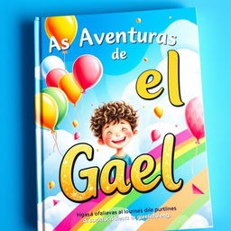 A vibrant and colorful book cover titled 'As Aventuras de Gael'