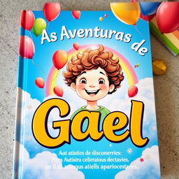 A vibrant and colorful book cover titled 'As Aventuras de Gael'