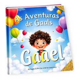 A vibrant and colorful book cover titled 'As Aventuras de Gael'