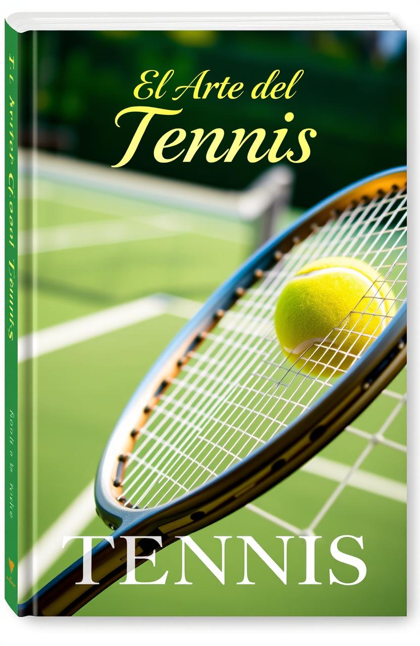 A beautifully designed book cover for a tennis book titled 'El Arte del Tennis'