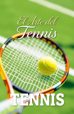 A beautifully designed book cover for a tennis book titled 'El Arte del Tennis'