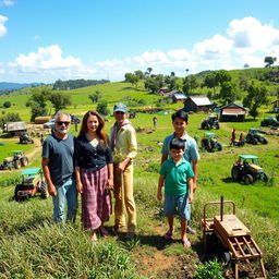 In a vibrant village scene set in March 1982, the atmosphere is filled with hope and excitement as the first family, the Cardoso family, celebrates their recent purchase of the largest plot of land in the village