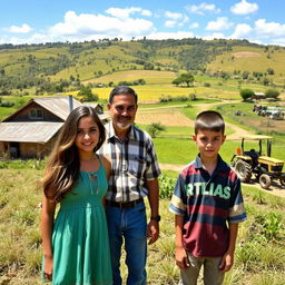 In a picturesque rural village scene set in March 1982, the community is abuzz with excitement as the Cardoso family celebrates the purchase of the largest piece of land in the village