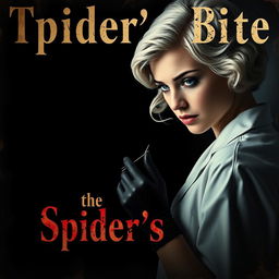 A very dark and dim movie poster titled 'The Spider's Bite'