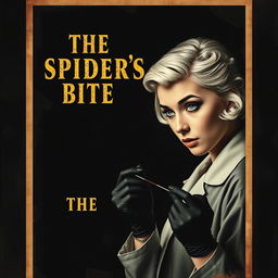 A very dark and dim movie poster titled 'The Spider's Bite'