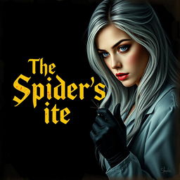 A very dark and dim movie poster titled 'The Spider's Bite'