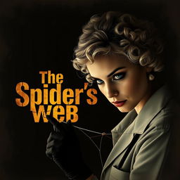 A very dark and dim movie poster titled 'The Spider's Web'