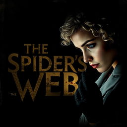 A very dark and dim movie poster titled 'The Spider's Web'