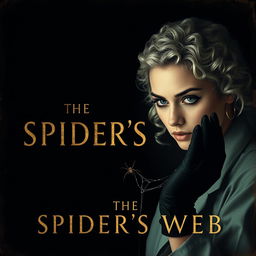 A very dark and dim movie poster titled 'The Spider's Web'