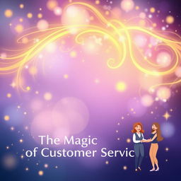 An enchanting background design for a flyer promoting the 'The Magic of Customer Service' course, created without any text on the image