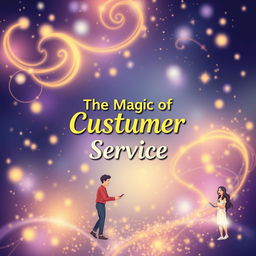 An enchanting background design for a flyer promoting the 'The Magic of Customer Service' course, created without any text on the image