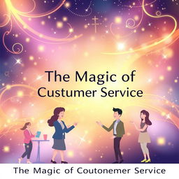 An enchanting background design for a flyer promoting the 'The Magic of Customer Service' course, created without any text on the image