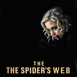 A very dark and dim movie poster titled 'The Spider's Web'